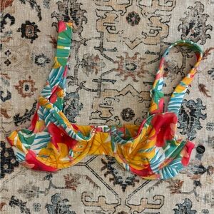 Colorful Floral Bikini Top